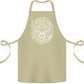 Funny Hipster Lion Cotton Apron 100% Organic Khaki