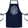 Funny Hipster Lion Cotton Apron 100% Organic Navy Blue