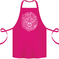 Funny Hipster Lion Cotton Apron 100% Organic Pink