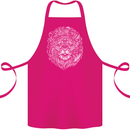 Funny Hipster Lion Cotton Apron 100% Organic Pink