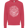 Funny Hipster Lion Kids Sweatshirt Jumper Heliconia
