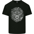 Funny Hipster Lion Mens Cotton T-Shirt Tee Top Black