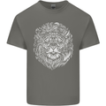 Funny Hipster Lion Mens Cotton T-Shirt Tee Top Charcoal
