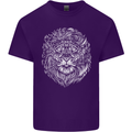Funny Hipster Lion Mens Cotton T-Shirt Tee Top Purple