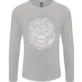 Funny Hipster Lion Mens Long Sleeve T-Shirt Sports Grey
