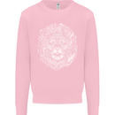 Funny Hipster Lion Mens Sweatshirt Jumper Light Pink