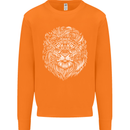Funny Hipster Lion Mens Sweatshirt Jumper Orange