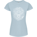 Funny Hipster Lion Womens Petite Cut T-Shirt Light Blue