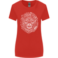 Funny Hipster Lion Womens Wider Cut T-Shirt Red