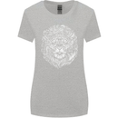 Funny Hipster Lion Womens Wider Cut T-Shirt Sports Grey
