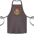 Funny Hoggy Christmas Hedgehog Cotton Apron 100% Organic Dark Grey