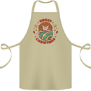 Funny Hoggy Christmas Hedgehog Cotton Apron 100% Organic Khaki