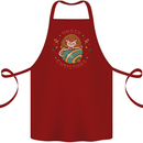 Funny Hoggy Christmas Hedgehog Cotton Apron 100% Organic Maroon