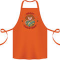 Funny Hoggy Christmas Hedgehog Cotton Apron 100% Organic Orange