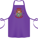 Funny Hoggy Christmas Hedgehog Cotton Apron 100% Organic Purple