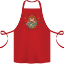 Funny Hoggy Christmas Hedgehog Cotton Apron 100% Organic Red