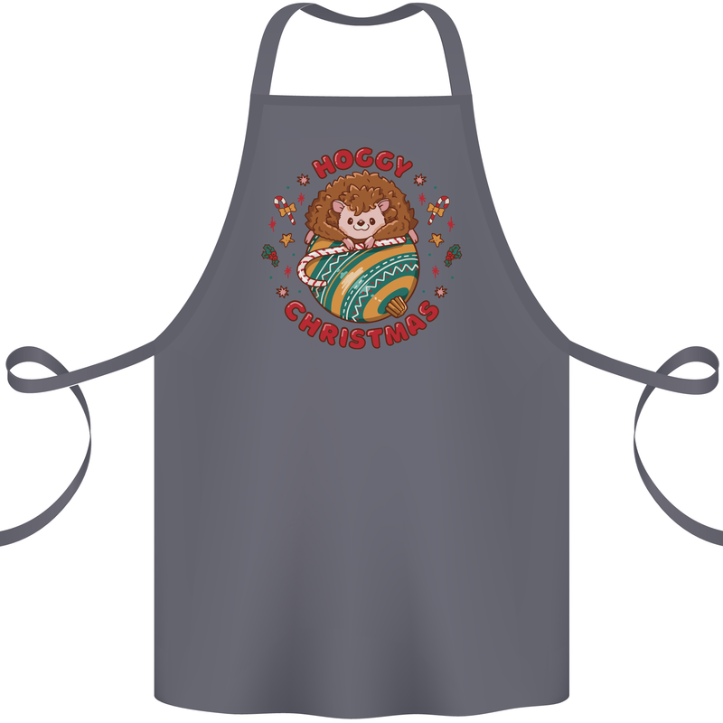 Funny Hoggy Christmas Hedgehog Cotton Apron 100% Organic Steel