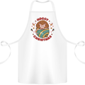 Funny Hoggy Christmas Hedgehog Cotton Apron 100% Organic White