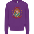 Funny Hoggy Christmas Hedgehog Kids Sweatshirt Jumper Purple