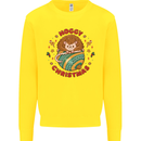 Funny Hoggy Christmas Hedgehog Kids Sweatshirt Jumper Yellow