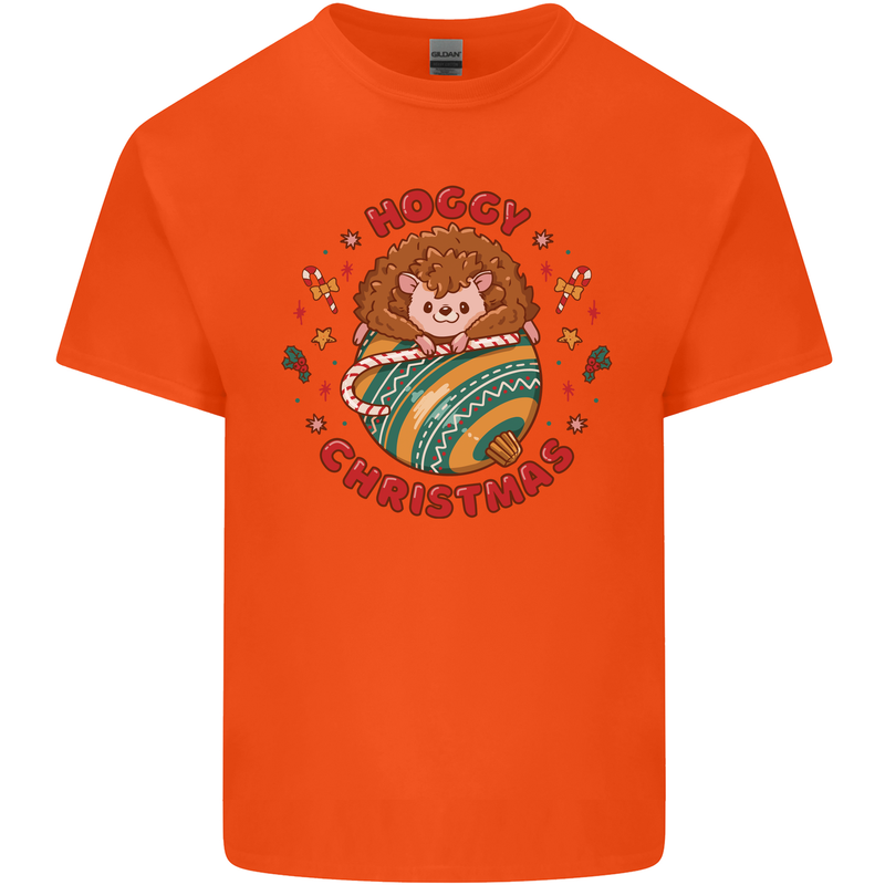 Funny Hoggy Christmas Hedgehog Kids T-Shirt Childrens Orange