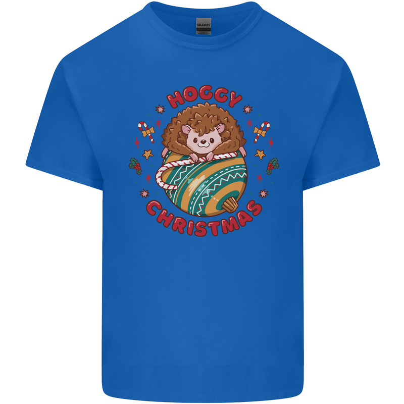 Funny Hoggy Christmas Hedgehog Kids T-Shirt Childrens Royal Blue