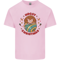 Funny Hoggy Christmas Hedgehog Mens Cotton T-Shirt Tee Top Light Pink