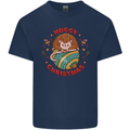 Funny Hoggy Christmas Hedgehog Mens Cotton T-Shirt Tee Top Navy Blue