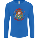 Funny Hoggy Christmas Hedgehog Mens Long Sleeve T-Shirt Royal Blue