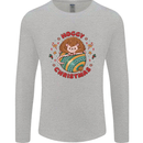Funny Hoggy Christmas Hedgehog Mens Long Sleeve T-Shirt Sports Grey