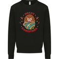Funny Hoggy Christmas Hedgehog Mens Sweatshirt Jumper Black