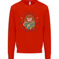 Funny Hoggy Christmas Hedgehog Mens Sweatshirt Jumper Bright Red