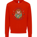 Funny Hoggy Christmas Hedgehog Mens Sweatshirt Jumper Bright Red
