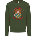 Funny Hoggy Christmas Hedgehog Mens Sweatshirt Jumper Forest Green