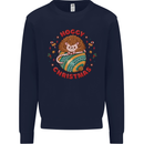Funny Hoggy Christmas Hedgehog Mens Sweatshirt Jumper Navy Blue
