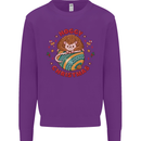 Funny Hoggy Christmas Hedgehog Mens Sweatshirt Jumper Purple