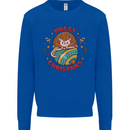 Funny Hoggy Christmas Hedgehog Mens Sweatshirt Jumper Royal Blue