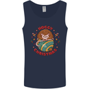 Funny Hoggy Christmas Hedgehog Mens Vest Tank Top Navy Blue