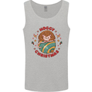 Funny Hoggy Christmas Hedgehog Mens Vest Tank Top Sports Grey