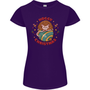 Funny Hoggy Christmas Hedgehog Womens Petite Cut T-Shirt Purple