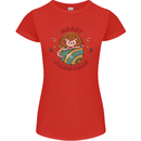 Funny Hoggy Christmas Hedgehog Womens Petite Cut T-Shirt Red