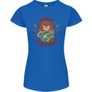 Funny Hoggy Christmas Hedgehog Womens Petite Cut T-Shirt Royal Blue