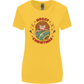 Funny Hoggy Christmas Hedgehog Womens Wider Cut T-Shirt Yellow