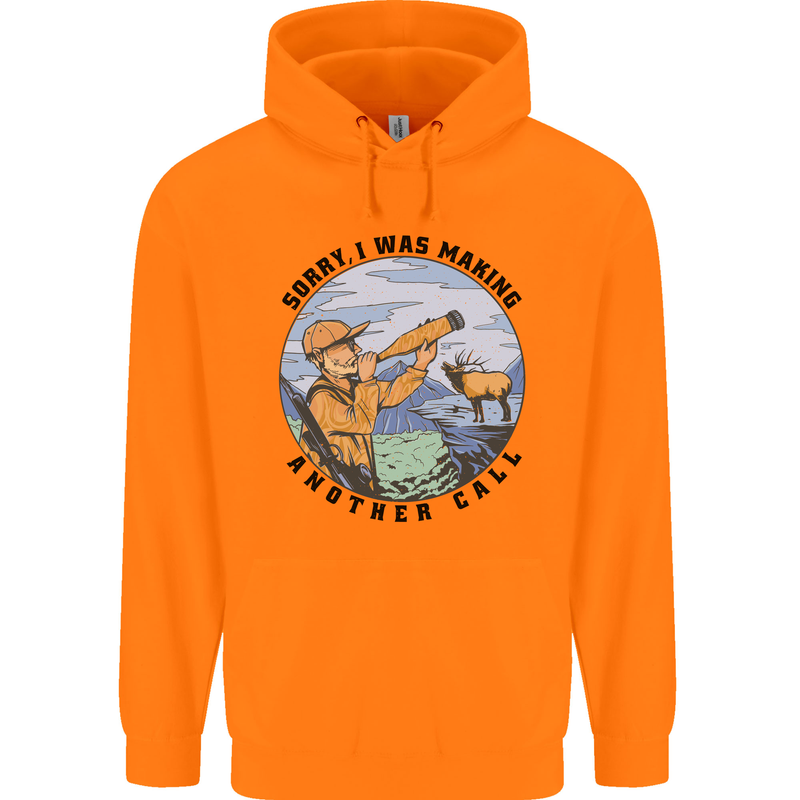 Funny Hunting Making Another Call Hunter Childrens Kids Hoodie Orange