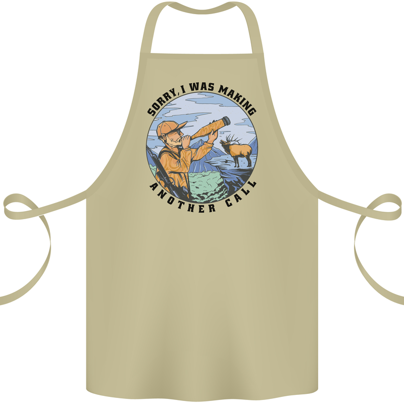 Funny Hunting Making Another Call Hunter Cotton Apron 100% Organic Khaki