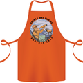 Funny Hunting Making Another Call Hunter Cotton Apron 100% Organic Orange