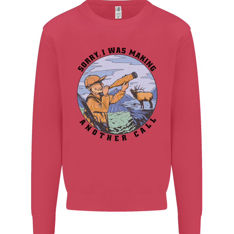 Funny Hunting Making Another Call Hunter Kids Sweatshirt Jumper Heliconia