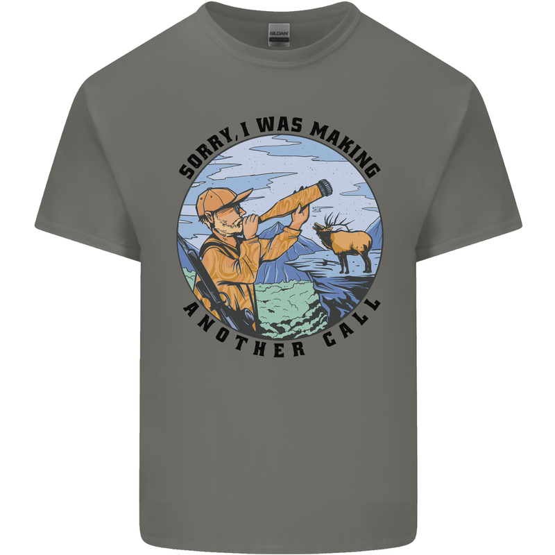 Funny Hunting Making Another Call Hunter Mens Cotton T-Shirt Tee Top Charcoal