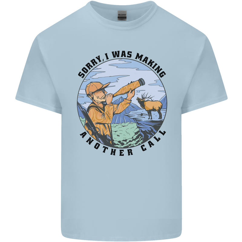 Funny Hunting Making Another Call Hunter Mens Cotton T-Shirt Tee Top Light Blue