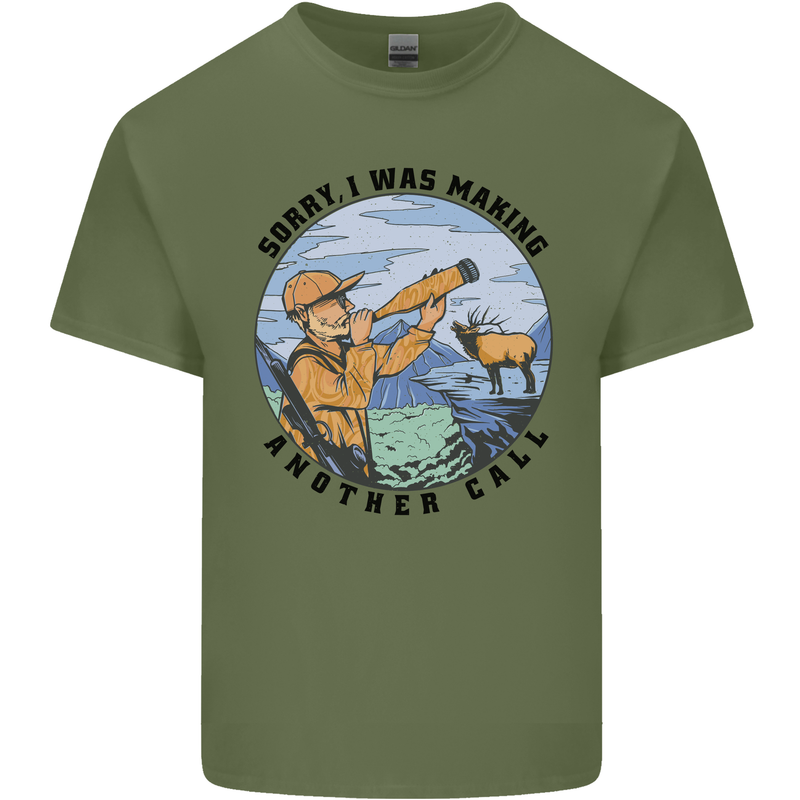 Funny Hunting Making Another Call Hunter Mens Cotton T-Shirt Tee Top Military Green